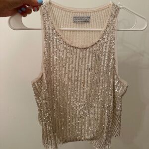 Urban Outfitters Champagne Sequin Top
